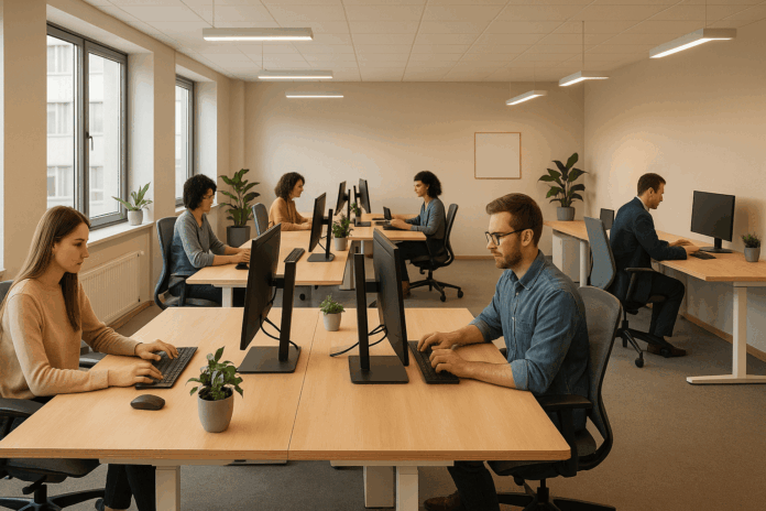 Moderne Büroumgebung bei guter Beleuchtung Moderne Büroumgebung bei guter Beleuchtung